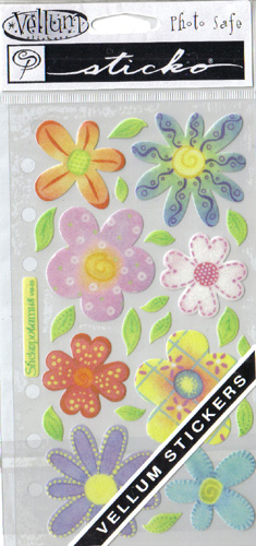 Pastel Flowers Vellum Stickos